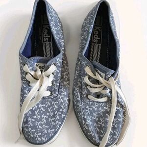 Keds Blue Floral Sneakers